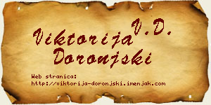 Viktorija Doronjski vizit kartica